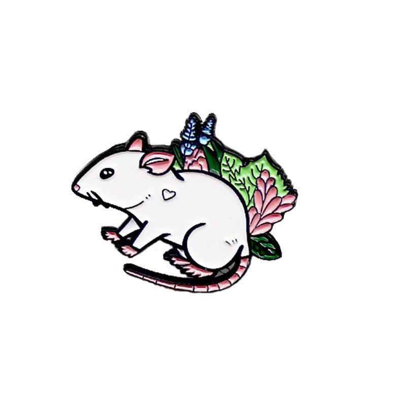 emaille ratje wit bloempjes